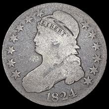 1824 Capped Bust Half Dollar NICELY CIRCULATED