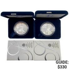 2005 US 1oz Silver Eagle Proof Coins [2 Coins]