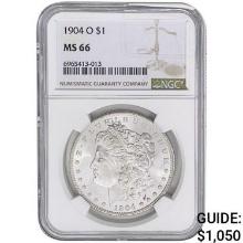 1904-O Morgan Silver Dollar NGC MS66