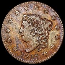 1817 Coronet Head Large Cent NEARLY UNCIRCULATED