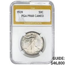 1939 Walking Liberty Half Dollar PGA PR68 Cameo