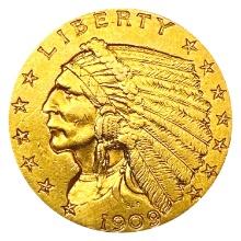 1909 $2.50 Gold Quarter Eagle CHOICE AU