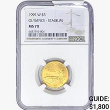 1995-W .2419oz. Gold $5 Olympics Stadium NGC MS70