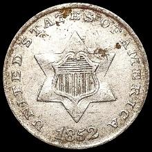 1852 Silver Three Cent CLOSELY UNCIRCULATED