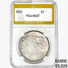 1925 Silver Peace Dollar PGA MS67