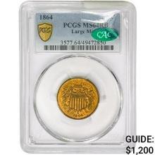 1864 CAC Two Cent Piece PCGS MS64 RB LG. Motto