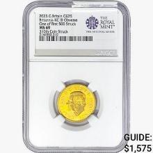 2023 G.Britain Â£25 1/4oz. Gold 310th NGC MS69 Brit