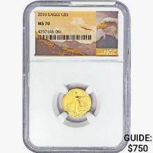 2015 $5 1/10oz. Gold Eagle NGC MS70