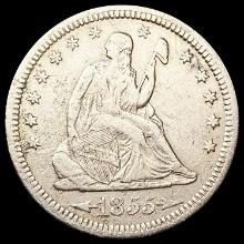 1855-S Arws Seated Liberty Quarter LIGHTLY CIRCULA