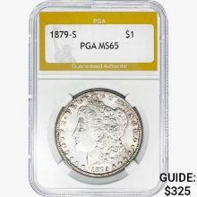 1879-S Morgan Silver Dollar PGA MS65