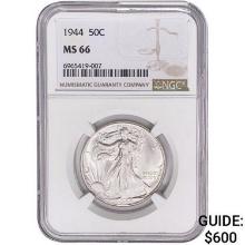 1944 Walking Liberty Half Dollar NGC MS66