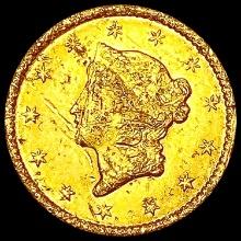 1849 Open Wreath w/ L Rare Gold Dollar NEARLY UNCI
