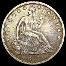 1839 Drapery Seated Liberty Half Dollar LIGHTLY CI