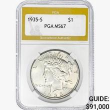 1935-S Silver Peace Dollar PGA MS67
