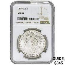 1897-S Morgan Silver Dollar NGC MS62