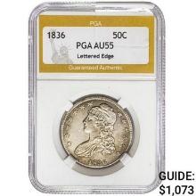 1836 Capped Bust Half Dollar PGA AU55 Ltrd. Edge