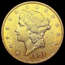 1901-S $20 Gold Double Eagle CLOSELY UNCIRCULATED