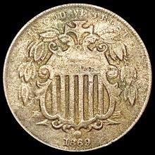 1869 Shield Nickel LIGHTLY CIRCULATED