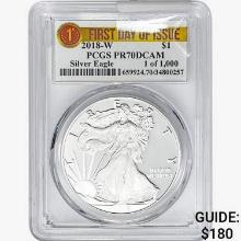 2018-W Silver Eagle PCGS PR70 DCAM