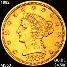 1882 $2.50 Gold Quarter Eagle CHOICE BU
