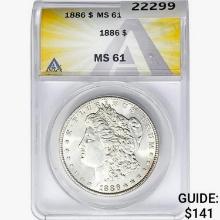 1886 Morgan Silver Dollar ANACS MS61