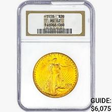 1928 $20 Gold Double Eagle NGC MS62
