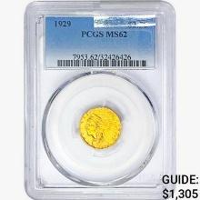 1929 $2.50 Gold Quarter Eagle PCGS MS62