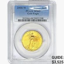 2008-W $25 1/2oz. Gold Eagle PCGS MS69