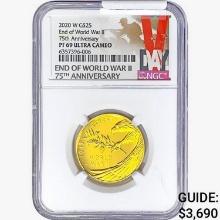 2020-W $25 1/2oz. Gold Eagle NGC PF69 UC