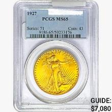 1927 $20 Gold Double Eagle PCGS MS65