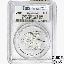 2010 $10 Elgin Marbles Silver PCGS PR69 DCAM HR