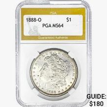 1888-O Morgan Silver Dollar PGA MS64