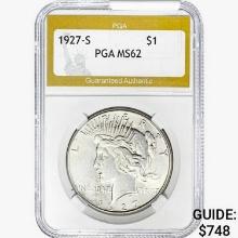 1927-S Silver Peace Dollar PGA MS62