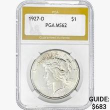 1927-D Silver Peace Dollar PGA MS62