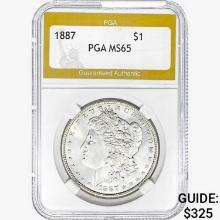 1887 Morgan Silver Dollar PGA MS65