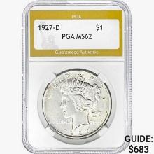 1927-D Silver Peace Dollar PGA MS62