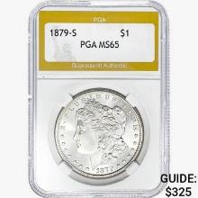 1879-S Morgan Silver Dollar PGA MS65