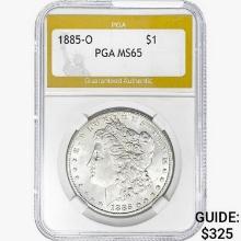 1885-O Morgan Silver Dollar PGA MS65