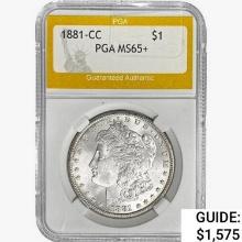 1881-CC Morgan Silver Dollar PGA MS65+