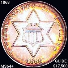 1868 Silver Three Cent