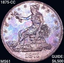 1875-CC Silver Trade Dollar