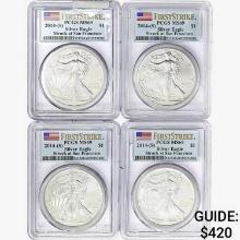 2014 (S) [4] Silver Eagle PCGS MS69 First Strike
