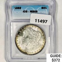 1888 Morgan Silver Dollar ICG MS65