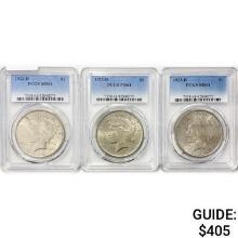 [3] 1922-D Silver Peace Dollar PCGS MS61