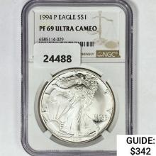 1994 Silver Eagle NGC PF69 Ultra CAM