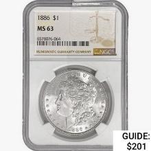 1886 Morgan Silver Dollar NGC MS63