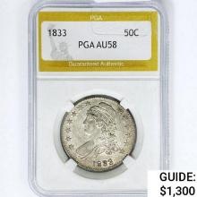 1833 Capped Bust Half Dollar PGA AU58