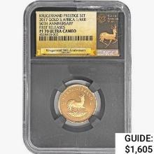 2017 Krugerrand S. Africa 1/4oz. Gold NGC PF70 UC