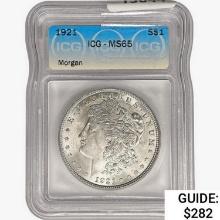 1921 Morgan Silver Dollar ICG MS65