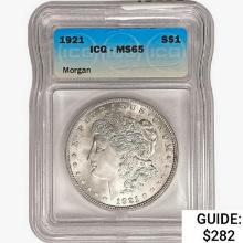 1921 Morgan Silver Dollar ICG MS65